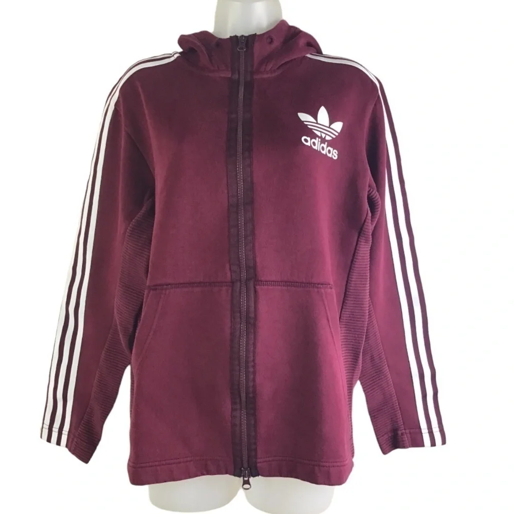 ADIDAS ESSENTIALS FRENCH TERRY 3-STRIPES FULL-ZIP HOODIE Men’s Medium